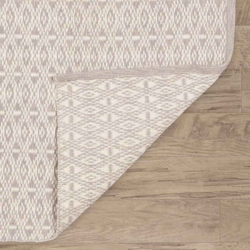 Bare Grey Handwoven Cotton Rug, Runner 2'6" x 8'