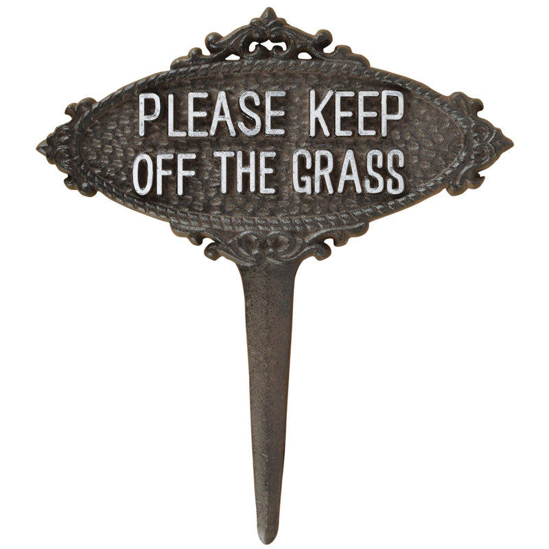 Please Keep Off The Grass Sign