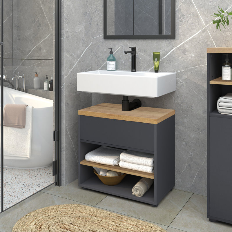 Nayelys 57cm Kitchen Pantry, Anthr/Oak