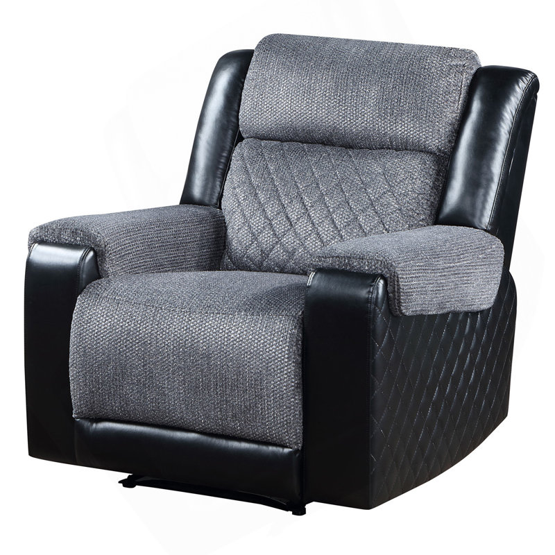 Fauteuil inclinable gris ALICIA / NOIR