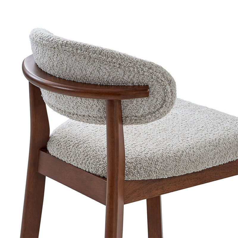 Ensemble de 2 tabourets de bar 30 po, hauteur de tabouret rembourré, couleur cerise, Cerisier