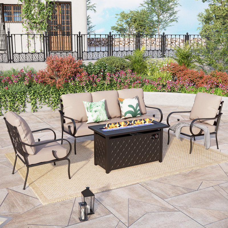 Carli 5 - Person Patio Conversation Set with Cushions