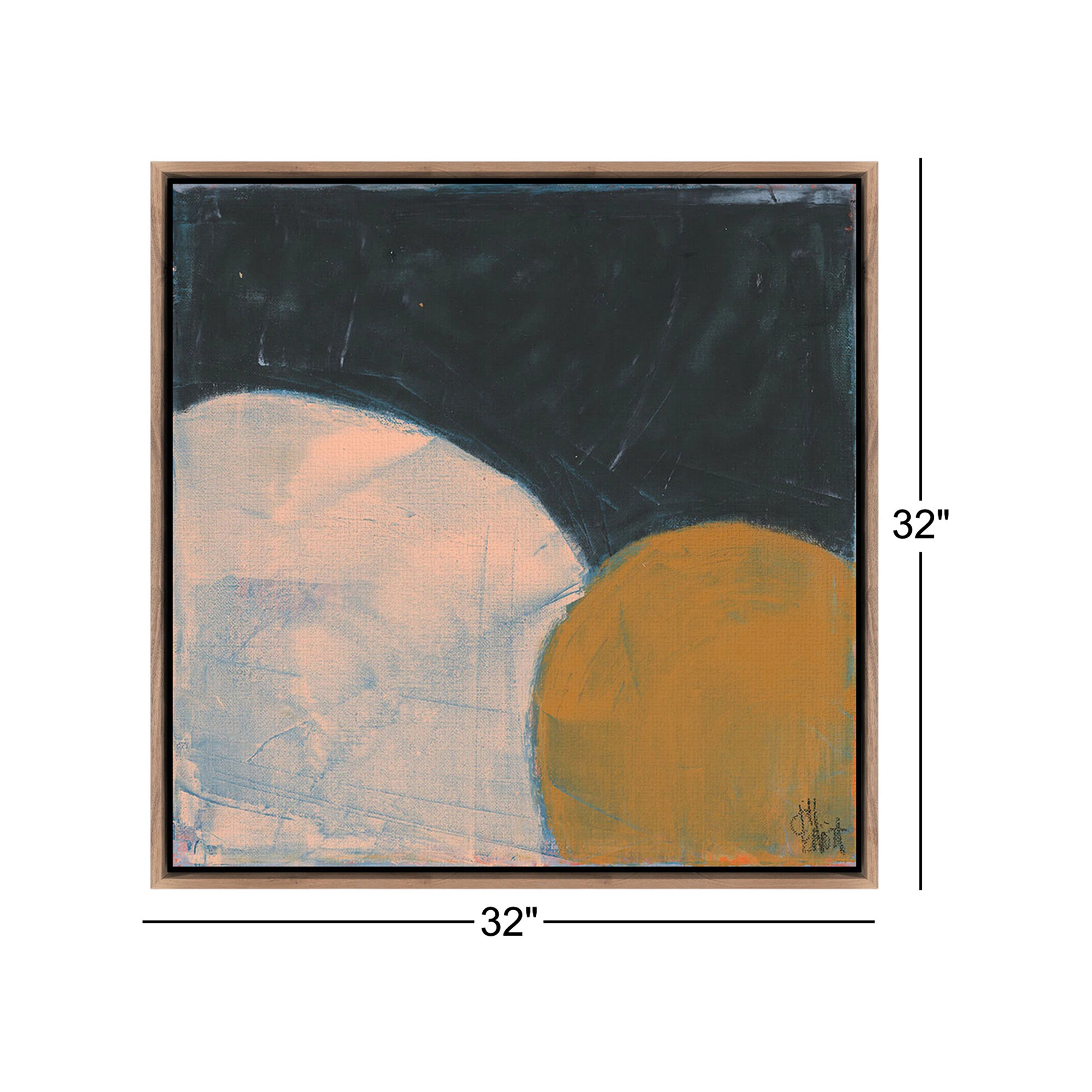 Sometimes Still by Jill Elliott, 32" H x 32" W, Dark Brown Canvas