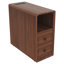 Table de bout avec tiroirs, table de coin avec tablettes ouvertes, table d'appoint haute