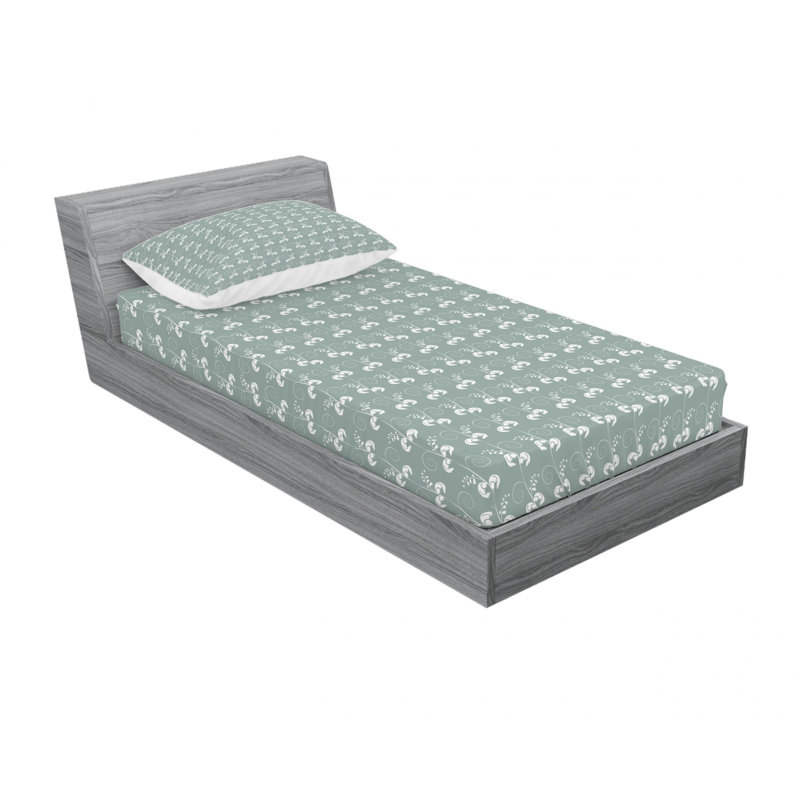Ensemble de draps Victorian Swirled Hearts, Ensemble de draps pour lit simple TG avec drap-hou
