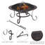 Kwiatkowski Round Iron Charcoal Smokeless Fire Pit