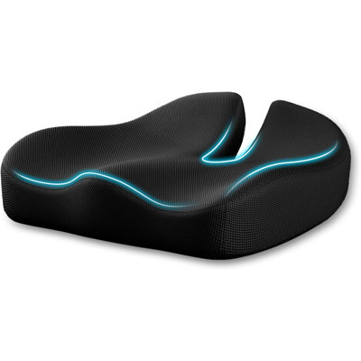 Coussin de siège en mousse à mémoire de forme extra-large pour les chaises de bureau, conçu de manière ergonomique pour une utilisation au bureau.