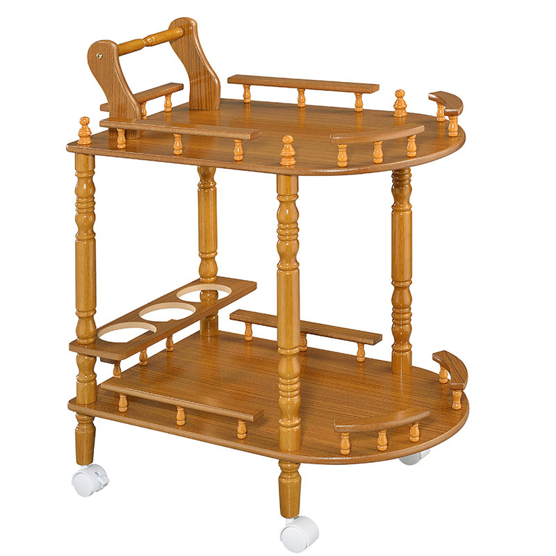Table à vin en bois à 2 niveaux