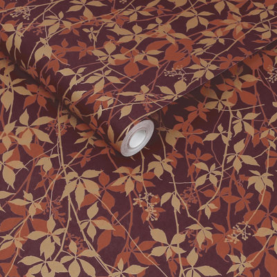Clarissa Hulse Virginia Creeper Russet & Copper Wallpaper