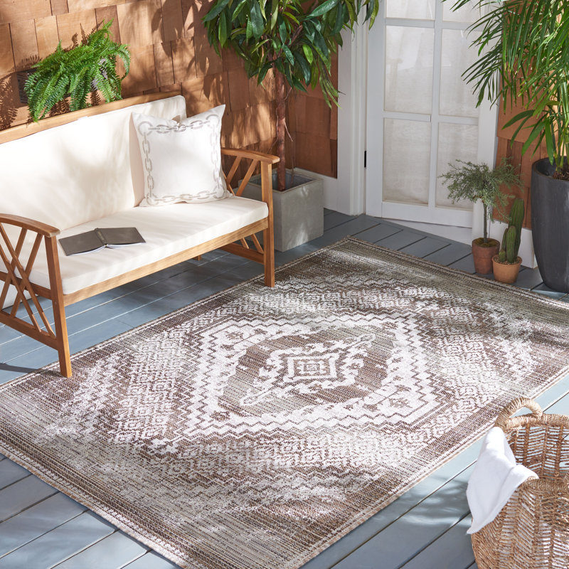 Tapis oriental d'intérieur / extérieur Havana Performance, Rectangle 4 pi 5 po x 6 pi 5 po