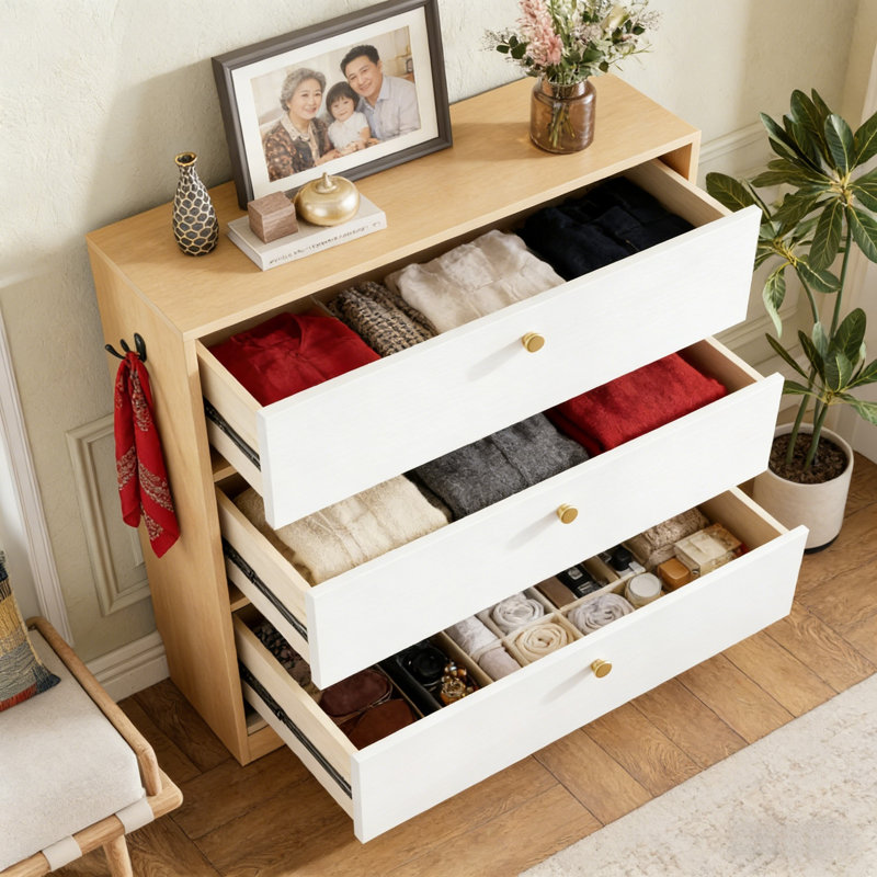 Premium Wooden Shoe Cabinet For Home, White