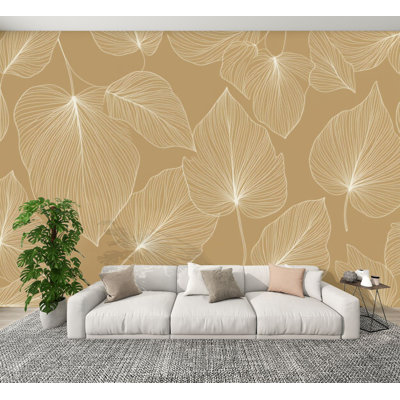 Papier peint adhésif à motif de feuilles tropicales Monstera Peel and Stick