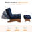 Lounge Chair with Ottoman,Adjustable Backrest Tufted Accent Chair with Footrest Set-839049794