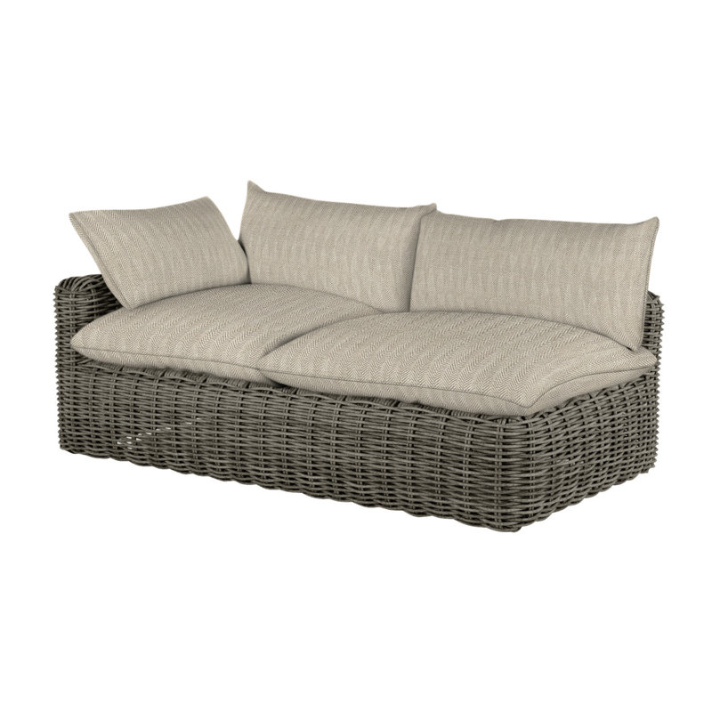 Canapé modulaire Montecito N-Dura, Welt, Cabana à rayures minuit, Slate Grey