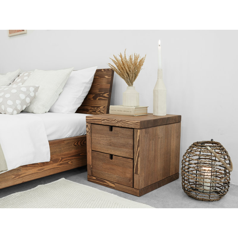 Caelo 40cm W Solid Wood Bedside Table