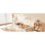 Lit simple avec clôture en blanc - Bois de pin massif pour un décor charmant-130080200