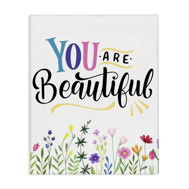 «You Are Beautiful Encouragement Canvas», conception de Kim Allen, H 30 po x l 24 po