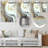 Lotten White And Gold Marble Abstract III - Metal Wall Décor-156260930