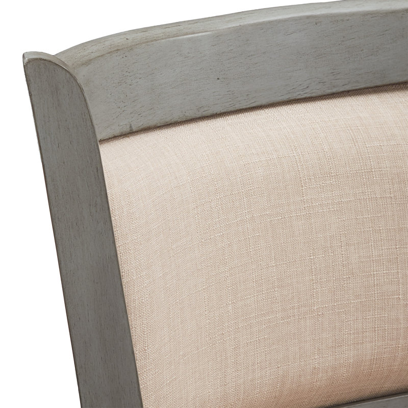 Tabouret pivotant Leda, Tabouret de bar (siège d'une hauteur de 29,94 po), Gris antique, Beige