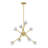 Virnit 8-Light Gold Sputnik Chandelier with Faceted Glass Shades