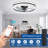20" Black Flush Mount Ceiling Fan with Light, Low Profile, App & Remote Control, 6-Speed Quiet DC Motor, Dimmable LED for Bedroom-888777688-888777693-875284922