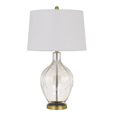 Lampe de table 29,5 "transparente / laiton