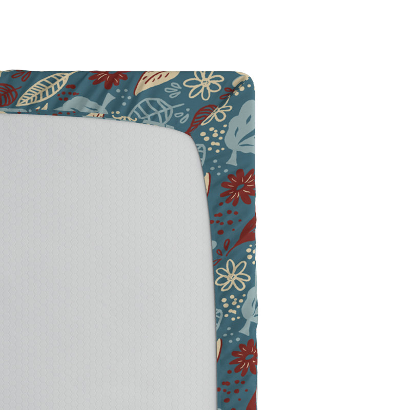 Microfiber Floral Fitted Sheet, Full Fitted Sheet