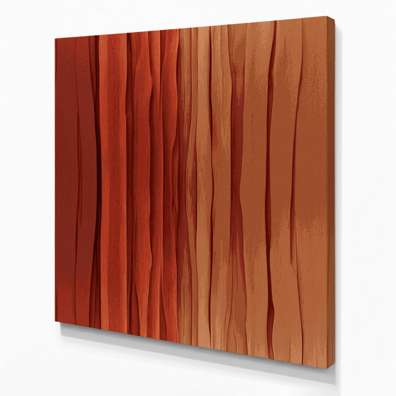 Abstrait couleur champ 66, art mural sur toile brune, H 8 po x l 8 po