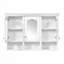 Armoire de salle de bain murale 47 "avec miroir, armoire avec 3 tablettes réglables