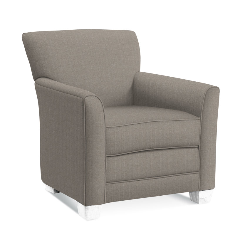 Buckley Armchair, Frost White Finish, Stone Crypton Performance; 0884-83