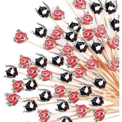 200 pièces de nourriture et de cocktail à motif de fleurs de cheval