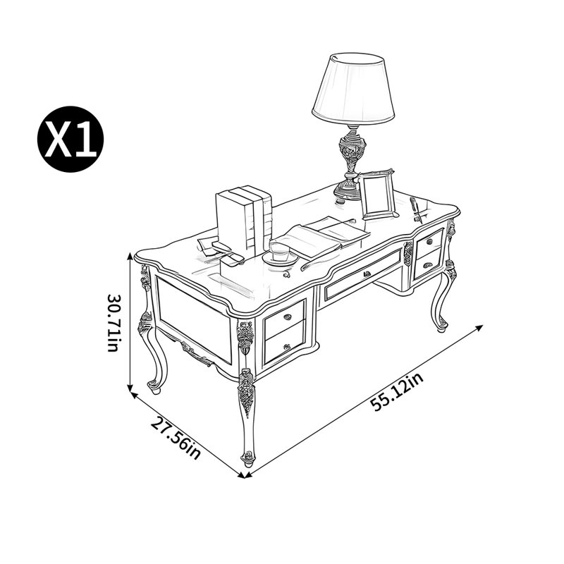 Bureau luxueux de style européen