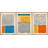 Abstract Vibrant Color Blocks " Mid-century Modern Multicolor Block Colorful Framed Abstract Geometric Canvas Print Wall Art " 3 - Pieces-75848670-75848669