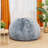 Faux Fur Bean Bag Chair, Giant Faux Fur Classic Memory Foam filled Furniture Bean Bag Pouf for Lounging, Reading, Gaming and Watching TV
