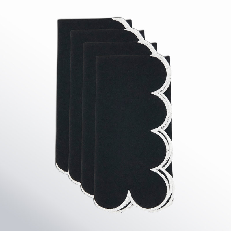Paddock 100% Cotton Rectangle Napkin, Black