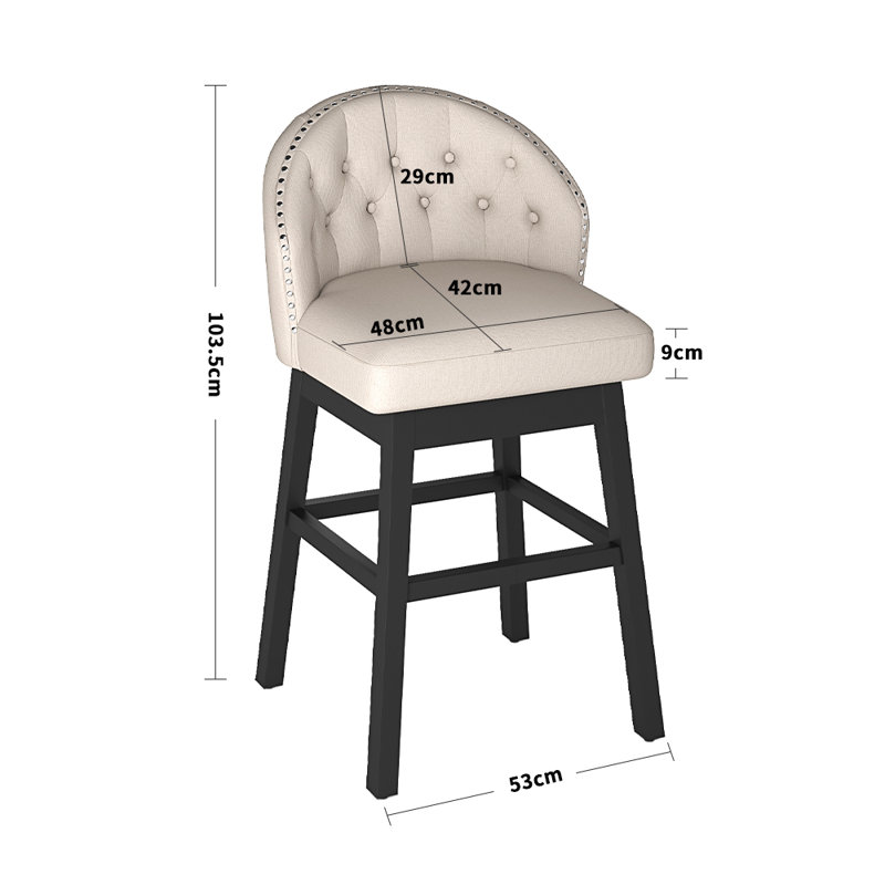 Carmean Upholstered Counter Stool with Solid Wood Frame
