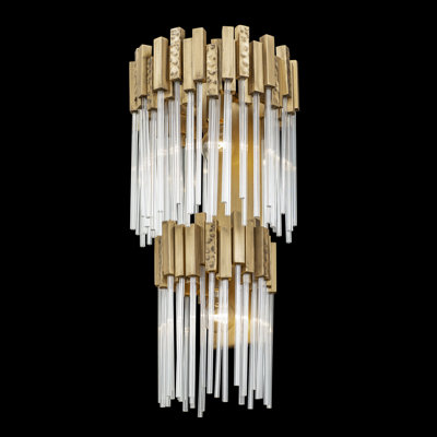 Matrix 2-Light 2-Tier Wall Sconce - Havana Gold