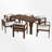 6 - Person Rectangular Outdoor Dining Set With Cushions-1951573373