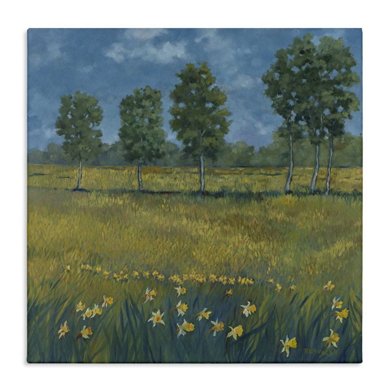 «Meadow with Daffodils», art mural sur toile par Graham Reynolds, H 24 po x l 24 po