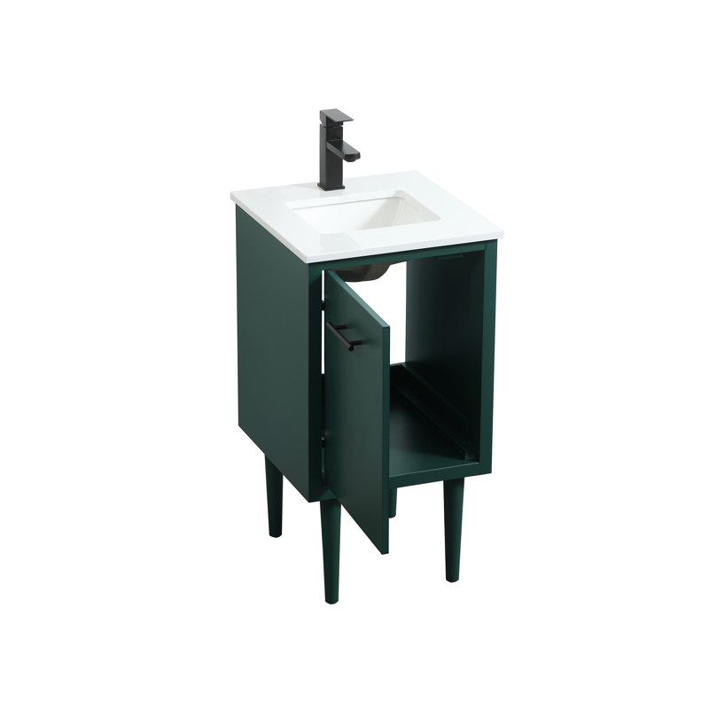 Ensemble de meuble-lavabo simple 18 po Cyrus, Vert