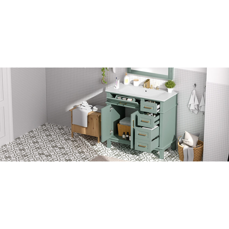 Meuble-lavabo moderne 36 "avec lavabo en céramique