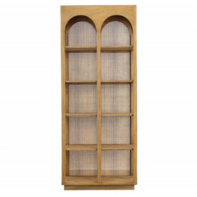 Leonardo 79" Tall Mindi Wood Bookcase, Natural