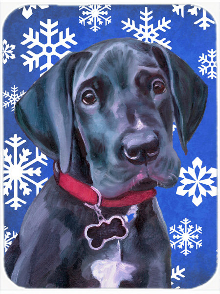 Planche à découper en verre chiot the vacances allée Ashlynn, Bleu / Blanc