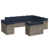 Coussin bleu foncé / structure grise est en rupture de stock
