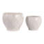 Ensemble de 2 pots à fleurs texturés en céramique texturée pour la décoration de bureau à domicile - Pots de fleurs élégants pour l'intérieur ou l'extérieur