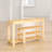 10 Pair Solid Wood Shoe Rack