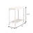 12" W Transitional Side Table, White
