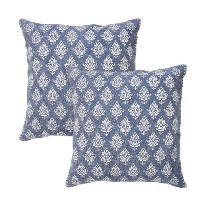 Coverton Ox Bay Hand Woven Geometric Cotton Pillow Cover