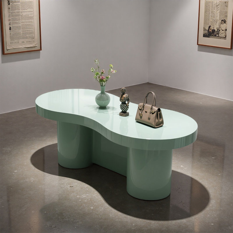 Table de présentation de vêtements vert clair, H 29,53 po x l 70,87 po x P 27,56 po