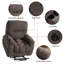 Fauteuil inclinable ergonomique avec masseur de 37,7 po Gerolf-2141097407